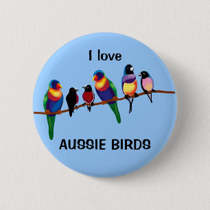 Aussie Vögel Button