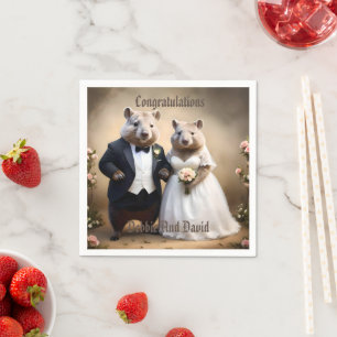Aussie Weddings Australian Wombats, Wedding Serviette