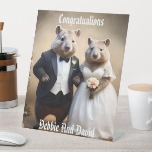 Aussie Weddings Australian Wombats, Wedding Sockelschild