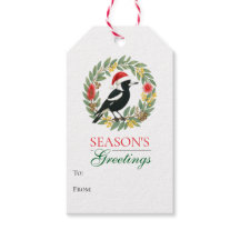 Aussie-Weihnachten-Magpie-Kranz-Geschenkanhänger