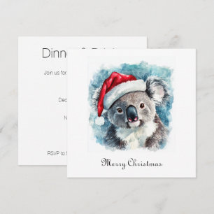 Aussie-Weihnachtsfreude, Koala-Bär individuell Einladung