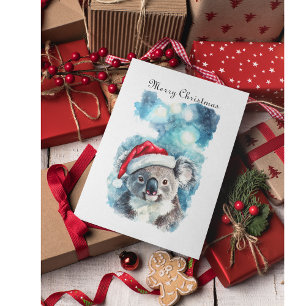 Aussie-Weihnachtsfreude, Koala-Bär individuell Postkarte