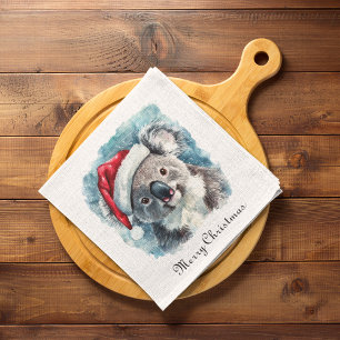 Aussie-Weihnachtsfreude, Koala-Bär individuell Serviette