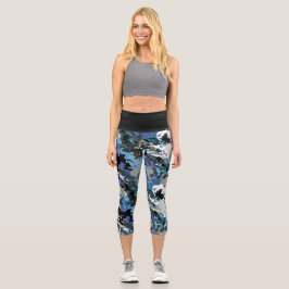 Aussie Wild Kingfisher Capri Leggings
