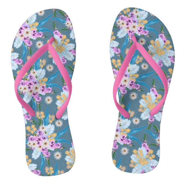 Aussie Wildblume Summer Neck Tie Flip Flops (Fußbett)