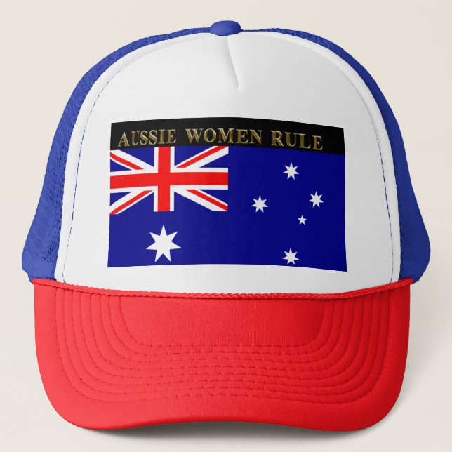 AUSSIE WOMEN RULE TRUCKERKAPPE (Vorderseite)