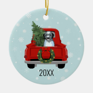 Aussiedoodle Hund Weihnachten Keramik Ornament
