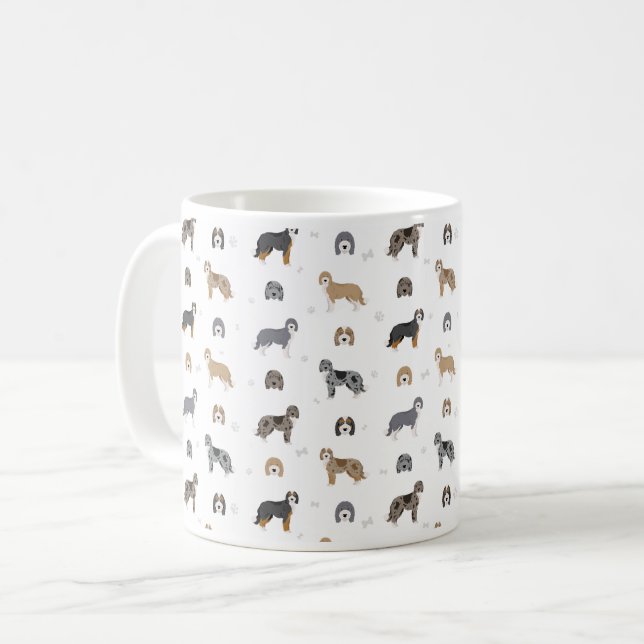 Aussiedoodle-Hundemischung Kaffeetasse (Vorderseite Links)