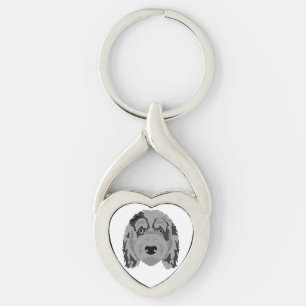 Aussiedoodle-Hundemischung Schlüsselanhänger