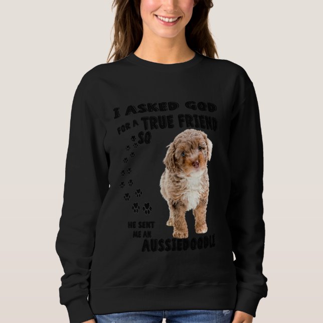 Aussiedoodle Quote Mama Aussiepoo Vater Niedlich A Sweatshirt (Vorderseite)