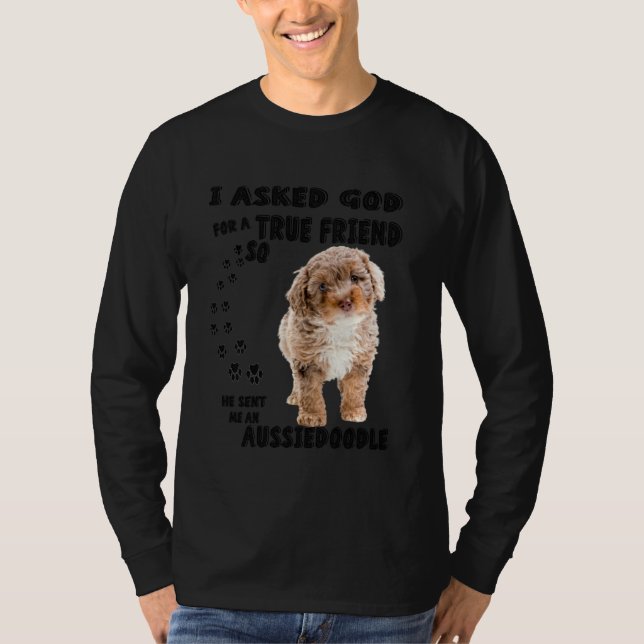 Aussiedoodle Quote Mama Aussiepoo Vater Niedlich A T-Shirt (Vorderseite)