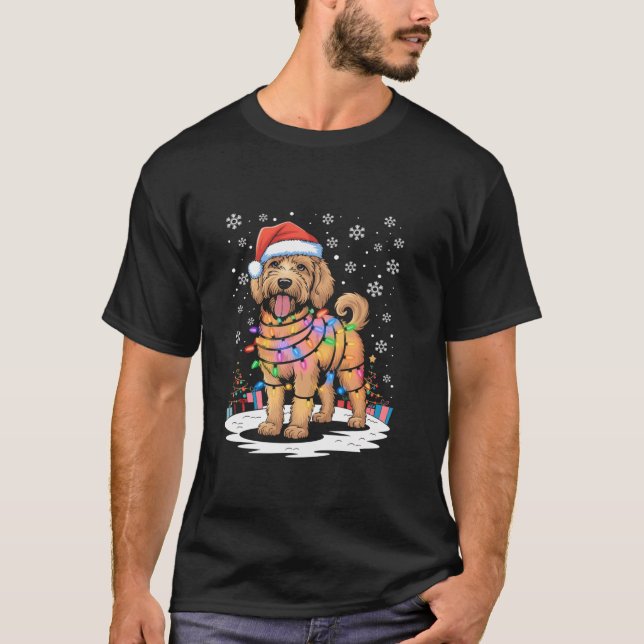 Aussiedoodle Small Hund Weihnachten Weihnachten We T-Shirt (Vorderseite)