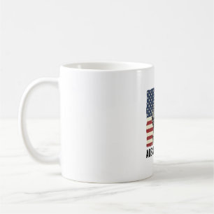 Aussiedoodle-Vater Patriotisches Vintage-Hund-Shir Kaffeetasse