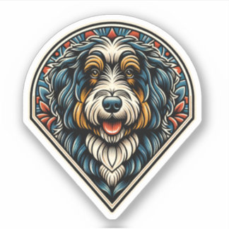 Aussiedoodle Vinyl Waterproof Hundekleber Aufkleber