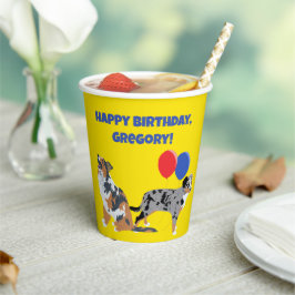 Aussies Australian Shelpherds and Party Balloons Pappbecher