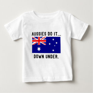 Aussies machen es... Down Under. Baby T-shirt