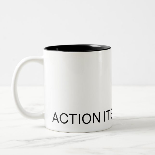 Ausstehende Aktionspunkte | Keramik Zweifarbige Tasse (Links)