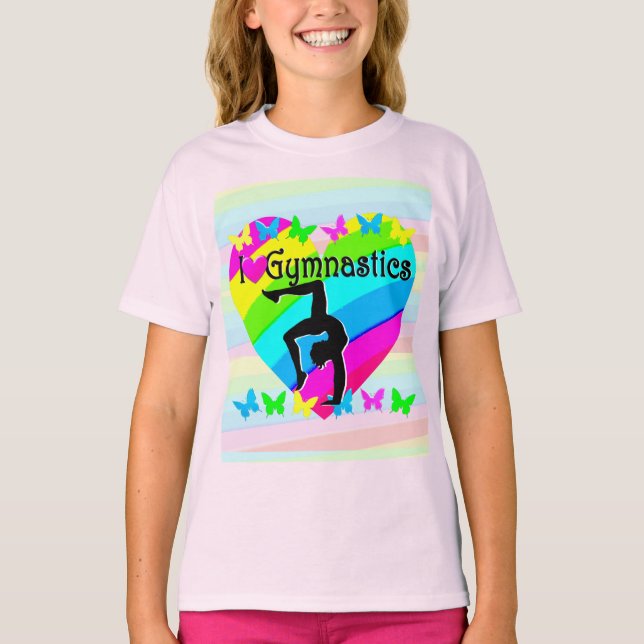 AUSSTEHENDE LIEBE GYMNASTICS-DESIGN T-Shirt (Vorderseite)