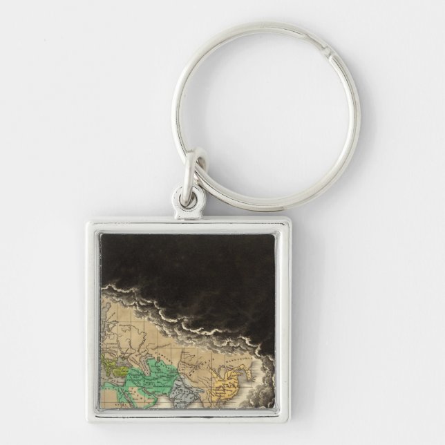 Ausstellen des Reiches Charlemagne 814 AD Schlüsselanhänger (Vorne)