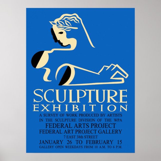Ausstellung amerikanischer Skulpturen Poster (Vorne)