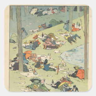 Ausstellung der kulinarischen Künste Quadratischer Aufkleber