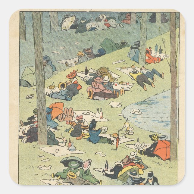 Ausstellung der kulinarischen Künste Quadratischer Aufkleber (Vorderseite)