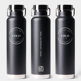 Ausstellung gibt Business-Logo QR-Code schwarz Trinkflasche
