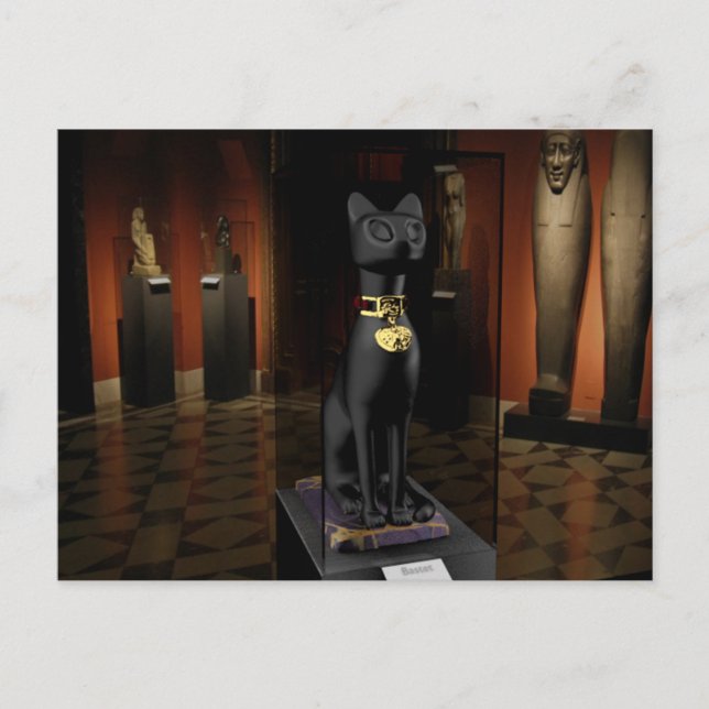 Ausstellung in Ägypten, Bastet Postkarte (Vorderseite)
