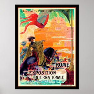 Ausstellung in Rom 1911 Reiseplakat Poster