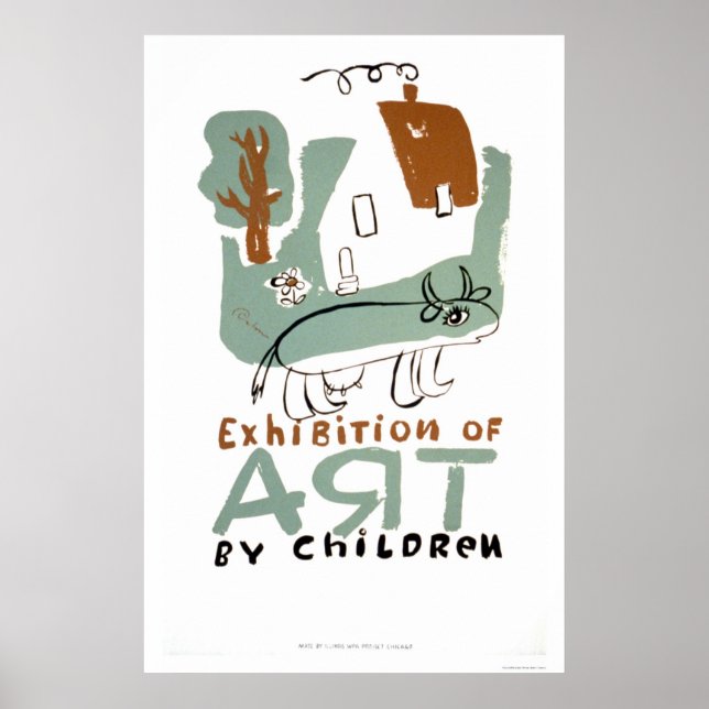 Ausstellung Kinder 1936 WPA Poster (Vorne)