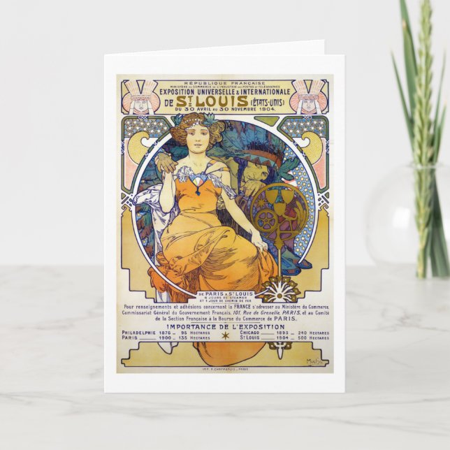 Ausstellung St. Louis, Mucha Karte (Vorderseite)