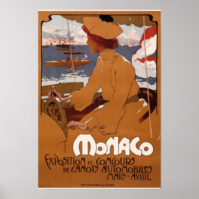 Ausstellung und Koncours des Automobils 1900 in Mo Poster (Vorne)