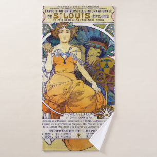 Ausstellung von St. Louis, Mucha Badehandtuch