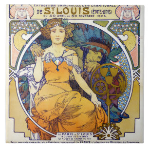 Ausstellung von St. Louis, Mucha Fliese