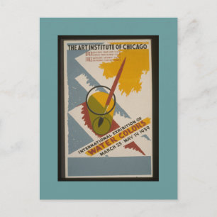 Ausstellung zu den Aquarellfarben von Postcard-WPA Postkarte