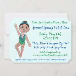 Ausstellung zum Schwimmbad mit Synchronisation Einladung