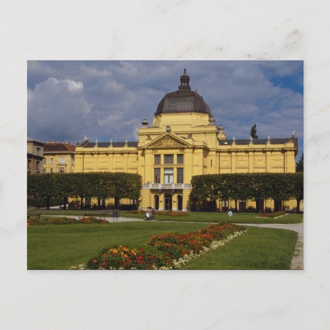 Ausstellungspavillon, Zagreb, Kroatien Postkarte (Vorderseite)