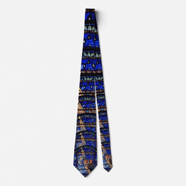 Ausstrahlen Buntglas-des Blaus der Geburt Krawatte (Vorderseite)