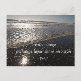 Austausch, Schaffung von Austausch-Ideen teilen .. Postkarte