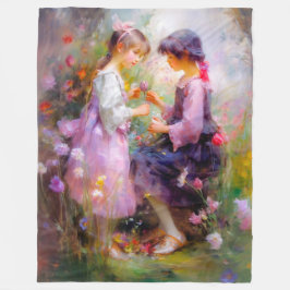 Austausch von Rose und Freundschaft Fleecedecke