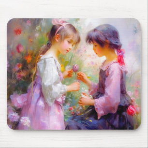 Austausch von Rose und Freundschaft Mousepad