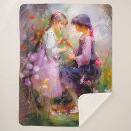 Austausch von Rose und Freundschaft Sherpadecke