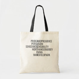 Austen in ihrer Buch-Taschen-Tasche Tragetasche