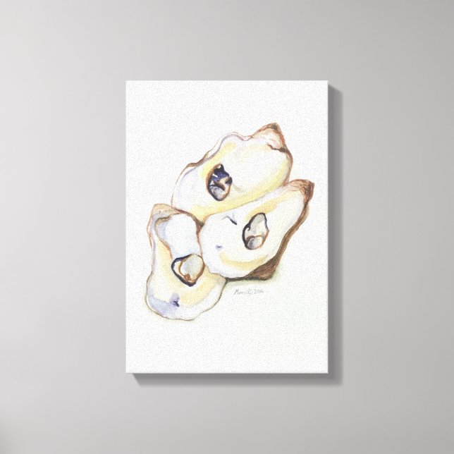 Auster-Muschel Leinwanddruck (Vorderseite)