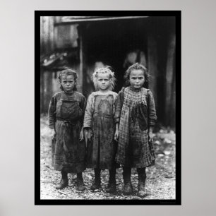 Auster Shucker Mädchen 1910 Poster