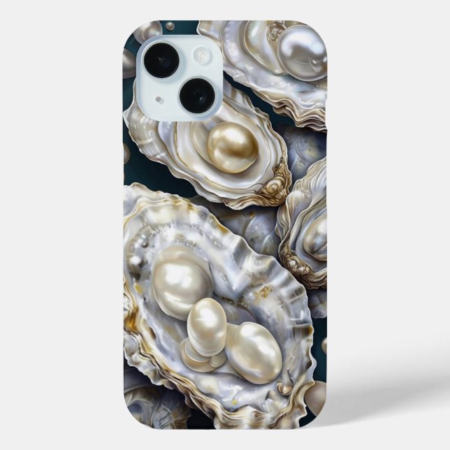 Auster- und Perlen-Klassik-Case-Mate-iPhone-Hülle Case-Mate iPhone Hülle (Rückseite)