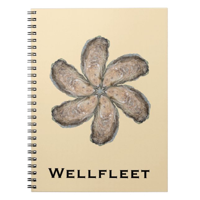 Austern-Blumen-Notizbuch - Entwurf D TAN Notizblock (Vorderseite)