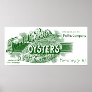 Austern, grün poster