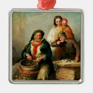 Austern, junger Sir? Silbernes Ornament