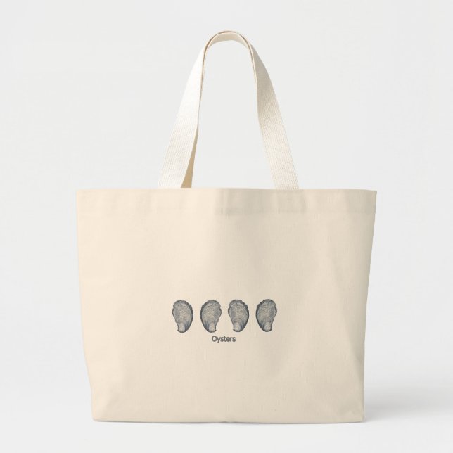 Austern-Logo Jumbo Stoffbeutel (Vorne)